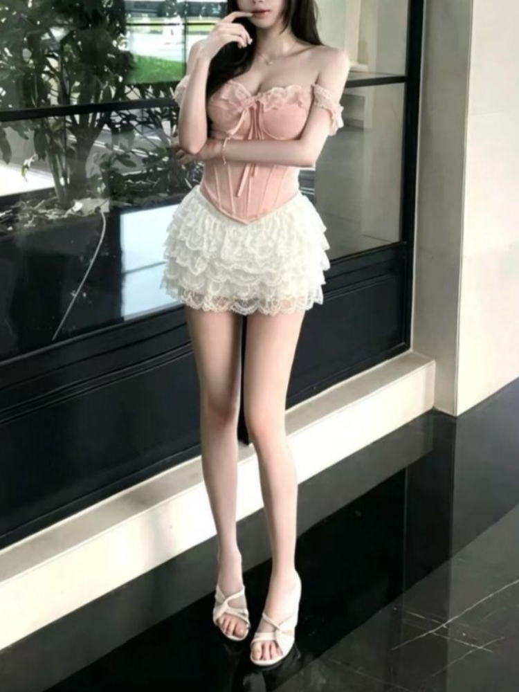 Summer Clothing In French - Fransız Zarif Kadın Giyim Setleri Omuzları