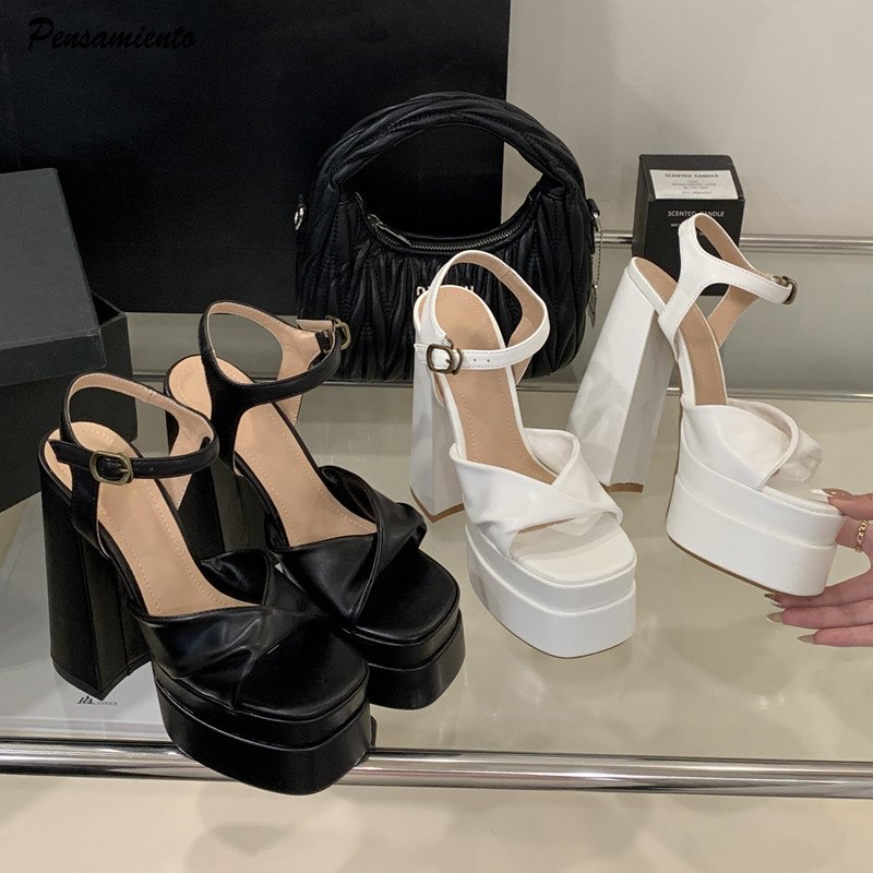 Summer Clothing Petite - Yıldız tarzı Moda Çift Platform Takozlar