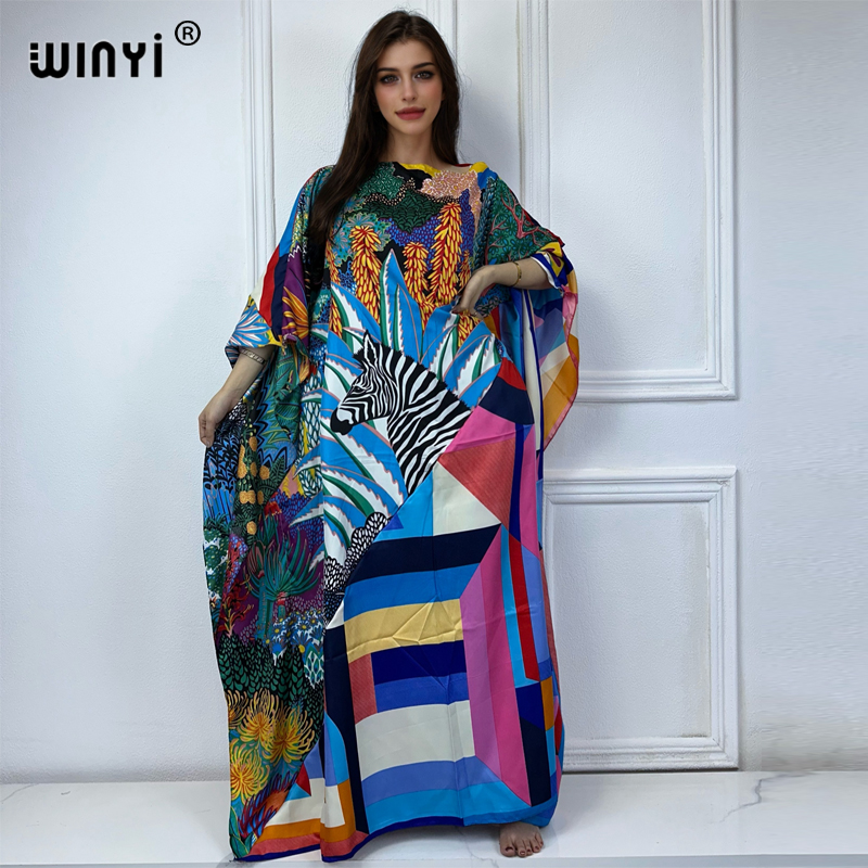 Summer Evenings Clothing - WINYI Yeni Yüksek Kaliteli Baskılı Kaftan