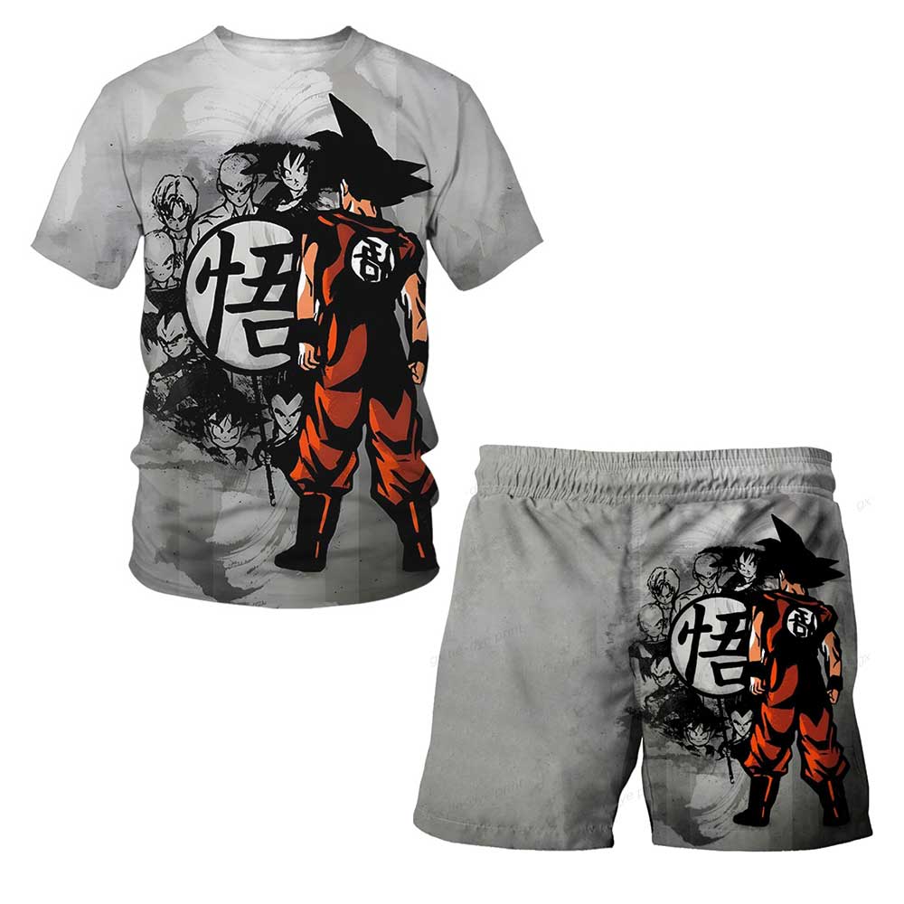 Summer 2026 Kids Clothing - 2026 Yaz Dragon Ball Goku Mürekkep