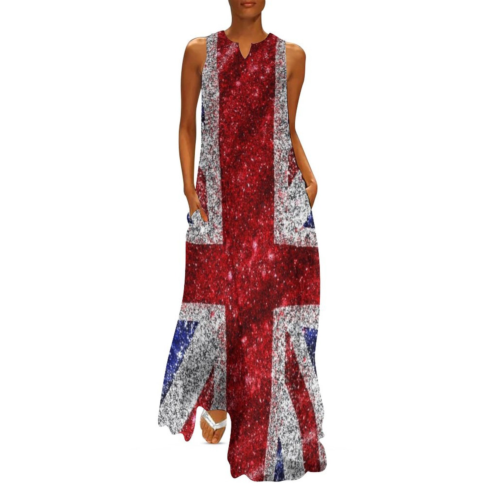 Sahte Glitter Union Jack Bayra - Womens Summer Clothing Uk incelemesi ve fiyatı
