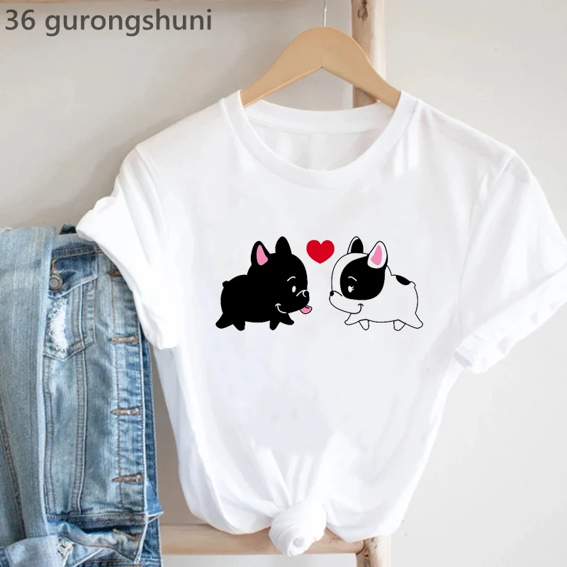 Aşk hayvan baskılı T-Shirt kad - Summer Clothing In French incelemesi ve fiyatı