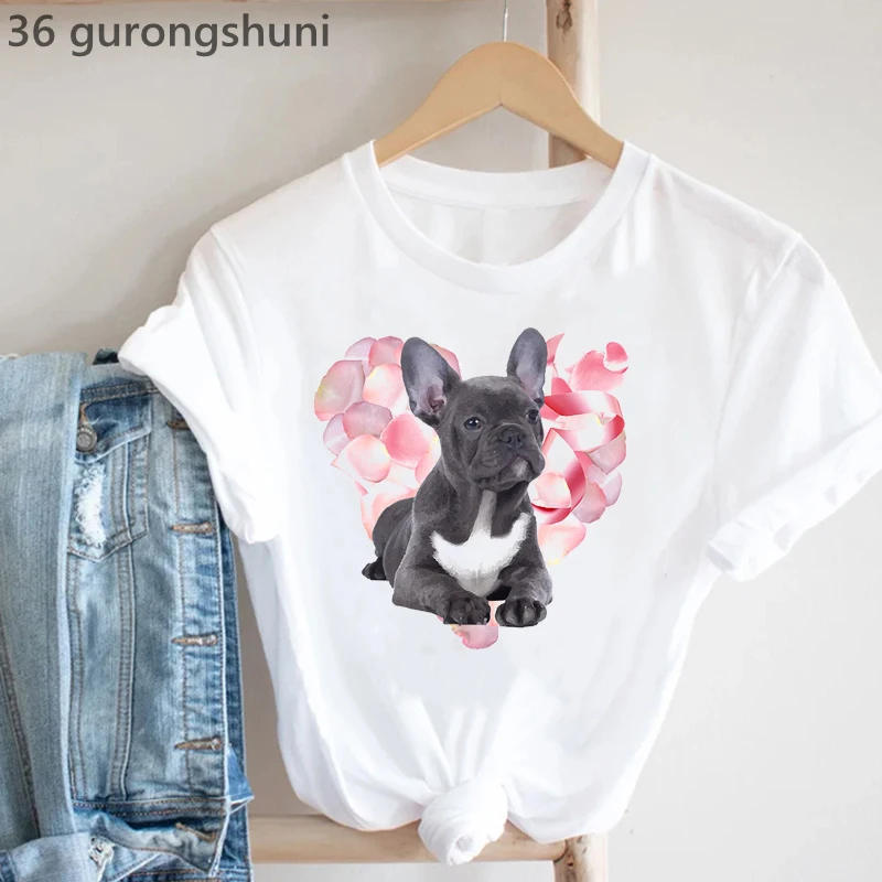Aşk hayvan baskılı T-Shirt kad - Summer Clothing In French incelemesi ve fiyatı