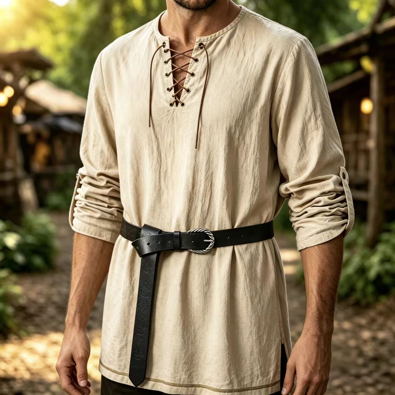 Erkekler Ortaçağ Bağcıklı Kete - Summer Viking Clothing incelemesi ve fiyatı
