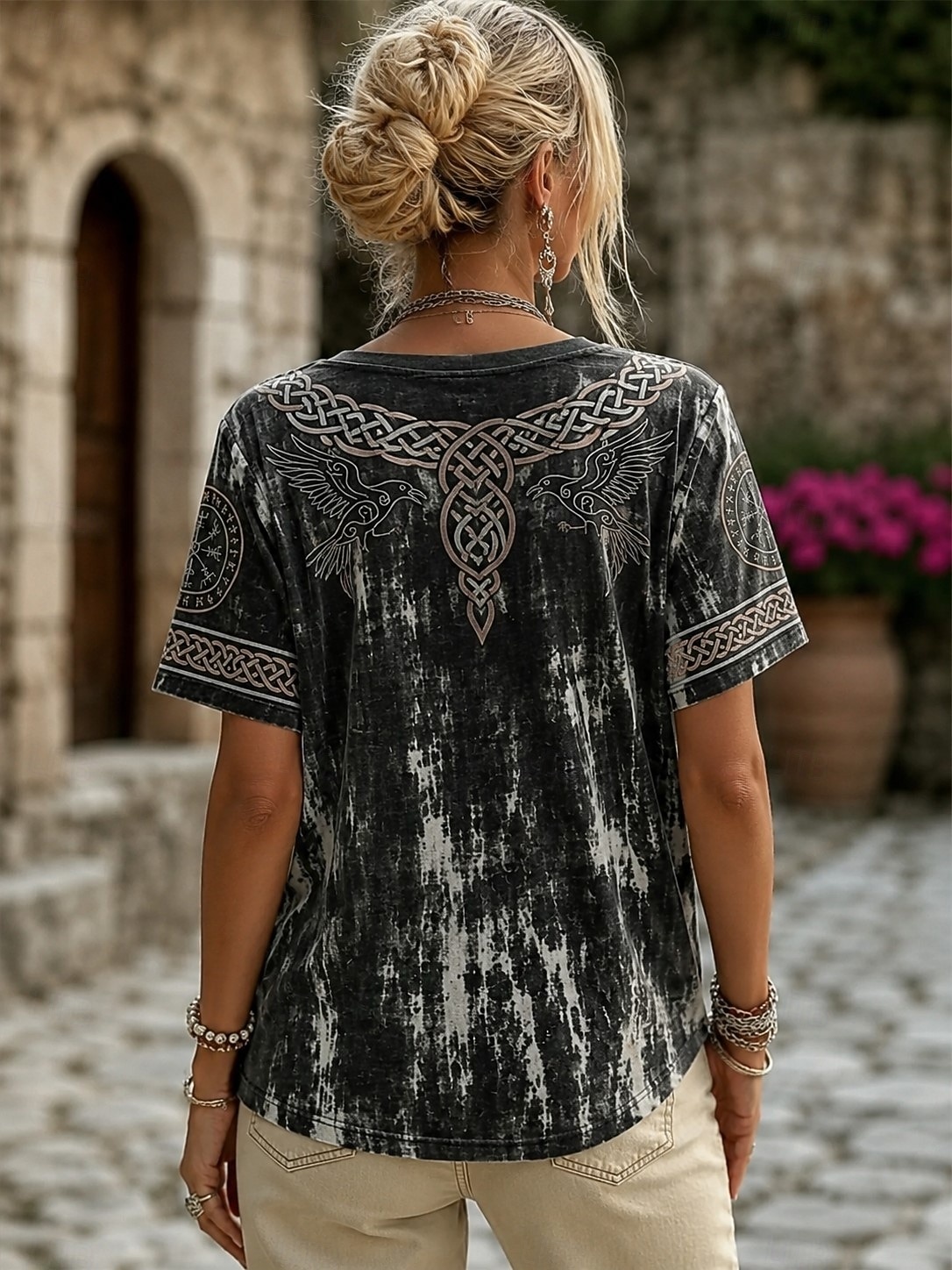 Kadın V Yaka Kısa Kollu Tişört - Summer Viking Clothing incelemesi ve fiyatı