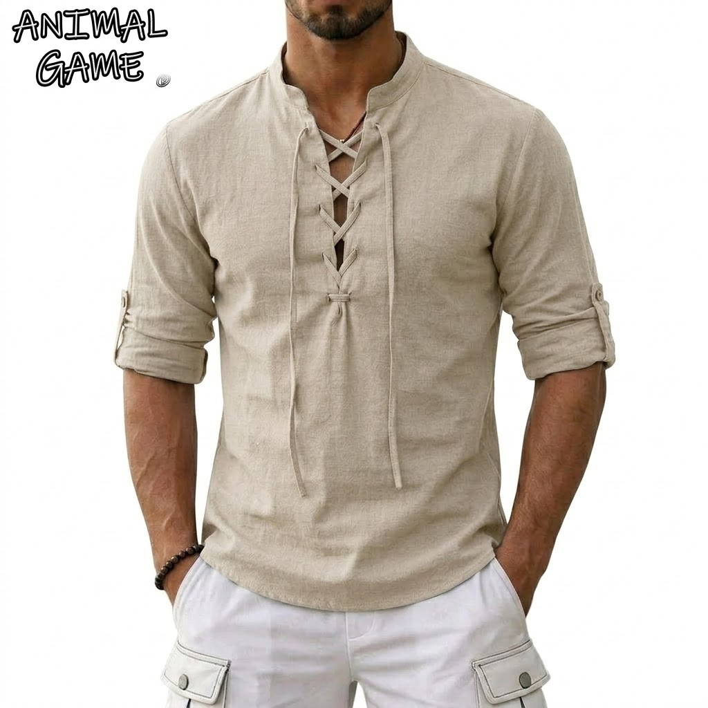 Erkek Uzun Kollu Keten T-Shirt - Summer Viking Clothing incelemesi ve fiyatı