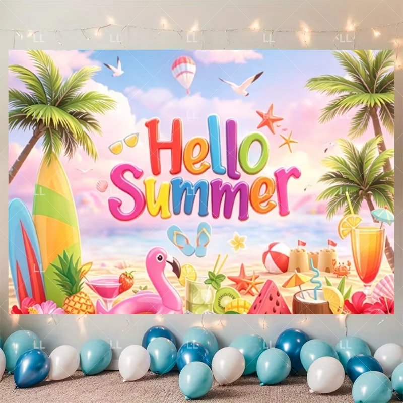 Yaz Hawaii Plaj Partisi Dekora - Summer Clothing Banner incelemesi ve fiyatı