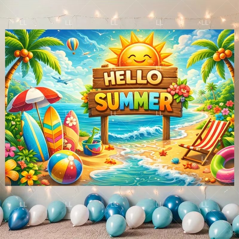Yaz Hawaii Plaj Partisi Dekora - Summer Clothing Banner incelemesi ve fiyatı
